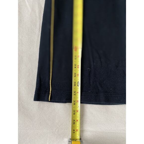 RALPH LAUREN Navy Cotton French Rib Knit Gold Piping Trim Athletic Pants size L - Picture 3 of 7